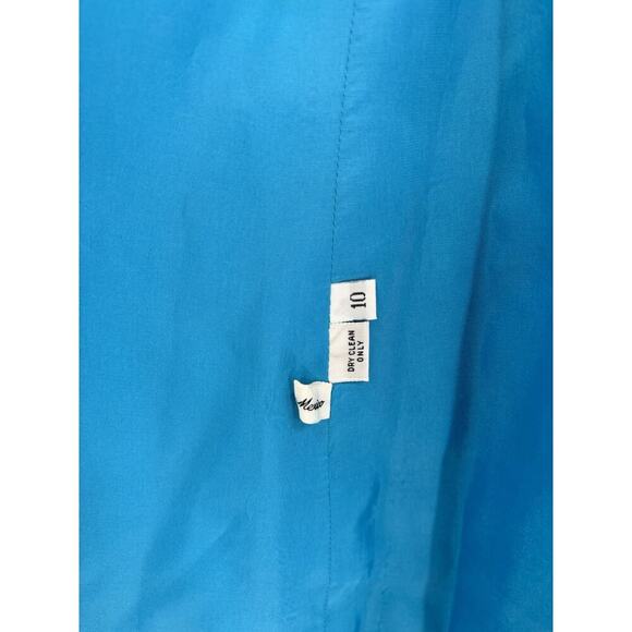 Christian Dior Vintage 90s Skirt Jacket Set Womens 10 Blue Rhinestone Button - Picture 4 of 16